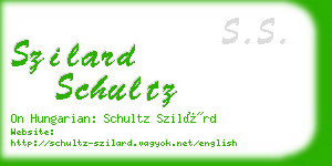 szilard schultz business card